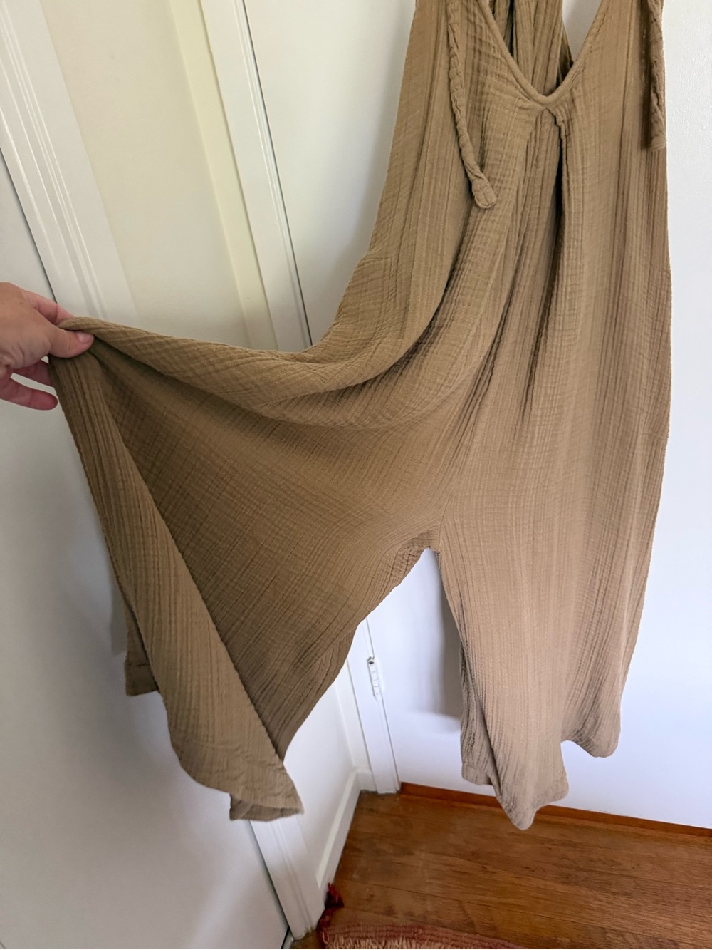 Free people gauzy wide leg romper